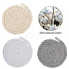 3 Bags 3 Colors 3-Ply Twisted Macrame Cotton Cord OCOR-CA0001-30-3
