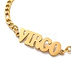 Constellation 202 Stainless Steel Figaro Chain Link Bracelets for Women Men AJEW-U006-01C-2
