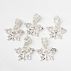 Brass Rhinestone European Dangle Charms X-PALLOY-D342-05-1