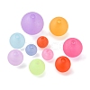 80G 4 Styles Transparent Acrylic Ball Beads FACR-FS0001-02-3