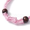 Adjustable Braided Waxed Cotton Macrame Pouch Bracelet Making BJEW-JB09698-05-3