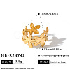 304 Stainless Steel Cuff Open Rings for Women WG51A71-05-1