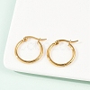 PVD Vacuum Plating 201 Stainless Steel Hoop Earrings with 304 Stainless Steel Pins for Women EJEW-D279-12G-05-4
