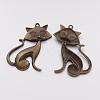 Tibetan Style Alloy Kitten Pendants LS-TIBEP-22758-AB-NR-2