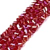 Electroplate Opaque Glass Beads Strands EGLA-Q139-01A-C11-1