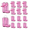 12Pcs 2 Styles Cowboy Boot Shape Paper Gift Tote Bags Kits ABAG-WH0083-013A-1