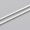 Brass Square Snake Chain Necklace Making MAK-T006-10A-S-3