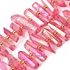 Electroplated Natural Quartz Crystal Beads Strands G-F800-F12-1