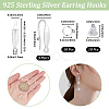 3 Pairs 925 Sterling Silver Earring Hooks DIY-CN0002-86-2