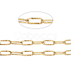 304 Stainless Steel Textured Paperclip Chains CHS-I009-01G-2