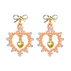 Glass Seed Beads Dangle Stud Earrings EJEW-MZ00396-02-2