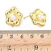 Brass Plastic Pearl Stud Earring Findings KK-G547-06G-3