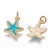 Brass Enamel Charms KK-L185-19M-2