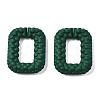 Spray Painted CCB Plastic Linking Rings CCB-Q091-009B-2