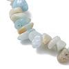 Natural Flower Amazonite Chip Beaded Stretch Bracelets BJEW-JB10689-04-4