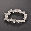 Chips Natural Quartz Crystal Beaded Stretch Bracelets BJEW-JB01826-05-1