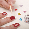 24Pcs 6 Colors Resin Rhinestone Cabochons MRMJ-HY0002-50-6