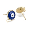 Eco-Friendly Brass Enamel Stud Earring Findings KK-H761-02G-F-2
