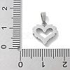 304 Stainless Steel Micro Pave Cubic Zirconia Pendants STAS-Z107-04P-07-3