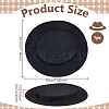 Cotton Imitation Flat Round Fascinator Hat Base for Millinery FIND-WH0173-460B-2