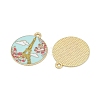Alloy Enamel Pendants ENAM-V001-02E-G-2