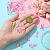 DIY Pink Awareness Ribbon Alloy Enamel Dangle Earring Making Kits DIY-YW0010-56-4