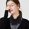2Pcs 2 Colors Detachable Cotton Lady Lace Shirt Collars AJEW-GA0006-12-5