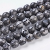 Natural Map Stone/Picasso Stone/Picasso Jasper Strands X-G-G099-8mm-27-1