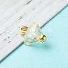 Electroplate Glass Charms PALLOY-JF00821-07-3