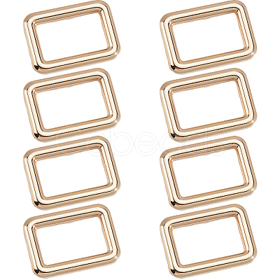 8Pcs Zinc Alloy Rectangle Buckle Ring PURS-SP0001-05LG-1