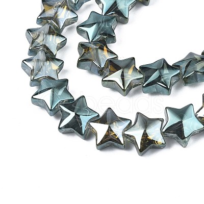 Electroplate Glass Beads Strand EGLA-S188-18-A02-1