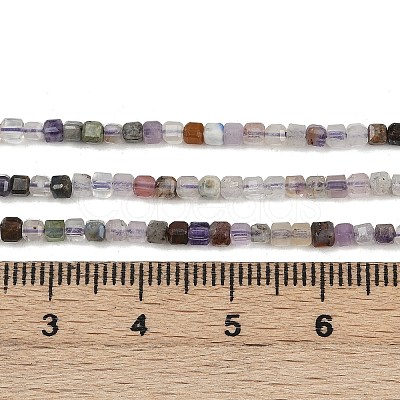 Natural Fluorite Beads Strands G-RM2025-D50-2x2mm-B-1