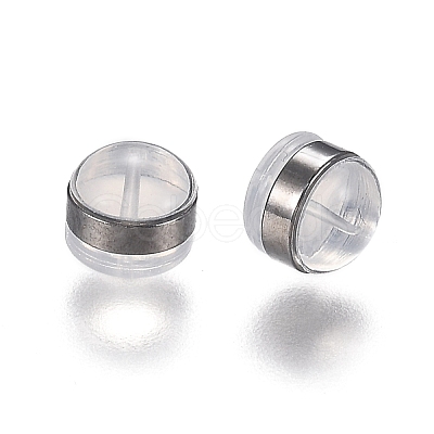 Brass Rings Silicone Ear Nuts SIL-N003-03B-1