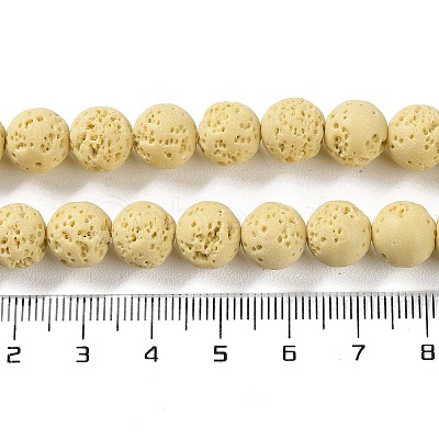 Synthetic Lava Rock Dyed Beads Strands G-H311-08C-05-1