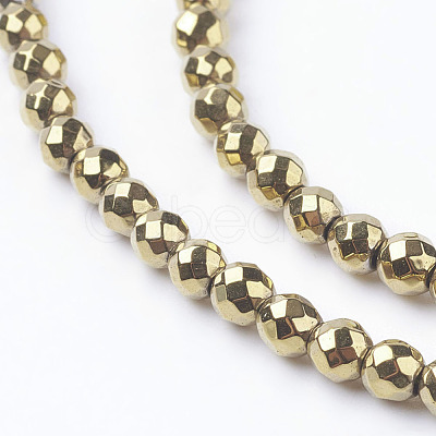 Non-Magnetic Synthetic Hematite Beads Strands X-G-G092-3mm-1-1