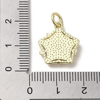 Evil Eye Enamel Shell Pendants KK-E092-26G-03-1
