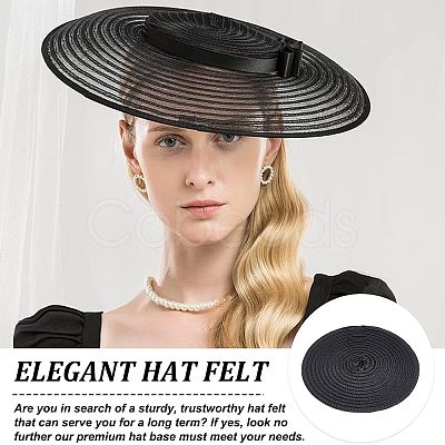 CHGCRAFT 3Pcs 3 Colors Polyester Imitation Straw Round Hat Base for Millinery AJEW-CA0002-79-1