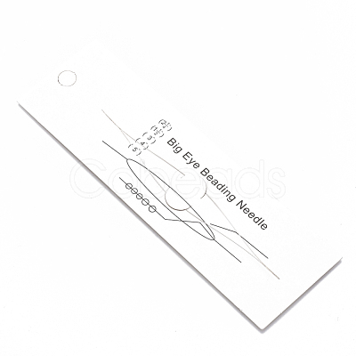Iron Big Eye Beading Needles TOOL-N006-01-1