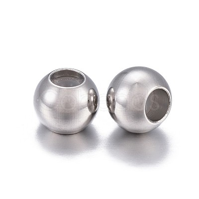 201 Stainless Steel Beads STAS-P238-02P-01-1