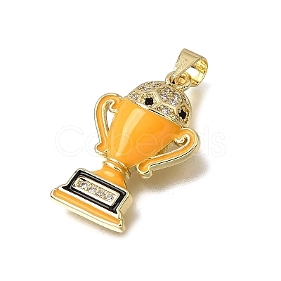 Brass Micro Pave Clear Cubic Zirconia Pendants KK-A303-23E-G-1