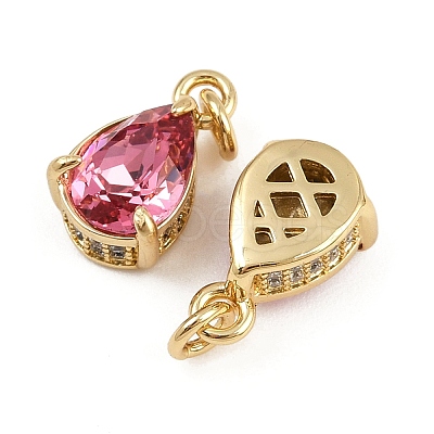 Brass Pave Cubic Zirconia Pendants KK-L240-05G-02-1