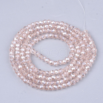 Electroplate Glass Beads Strands EGLA-T013-04I-1