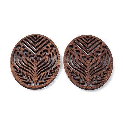 Walnut Wood Laser Cut Pendants WOOD-Q051-04E-1
