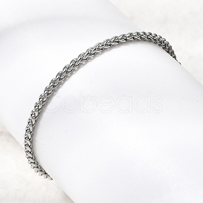 Tarnish Resistant 304 Stainless Steel Wheat Chain Bracelets BJEW-M187-12-G-1