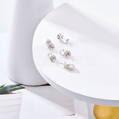 Rhodium Plated Sterling Silver Bails X-H362-2P-1