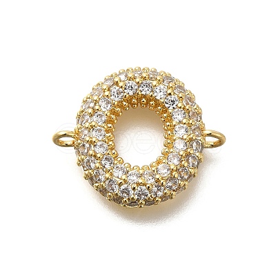 Brass Micro Pave Cubic Zirconia Letter Links KK-I717-04O-1