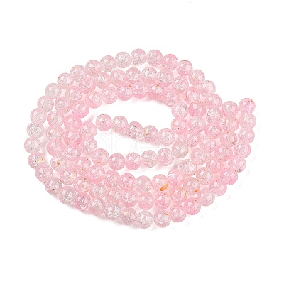 Baking Paint Crackle Glass Bead Strands LS-DGLA-R053-03E-A-1