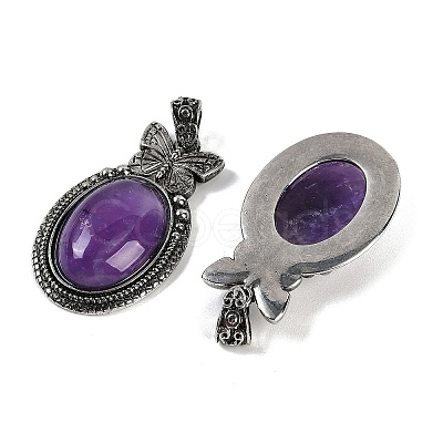 Natural Amethyst Pendants G-I370-09AS-07-1
