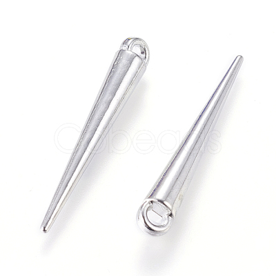Tibetan Style Alloy Spike Pendants TIBEP-A16461-P-NR-1