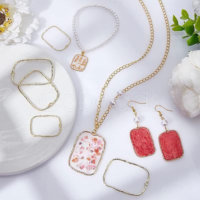 CHGCRAFT 36Pcs 3 Styles Alloy Open Back Bezel Pendants FIND-CA0006-07-1